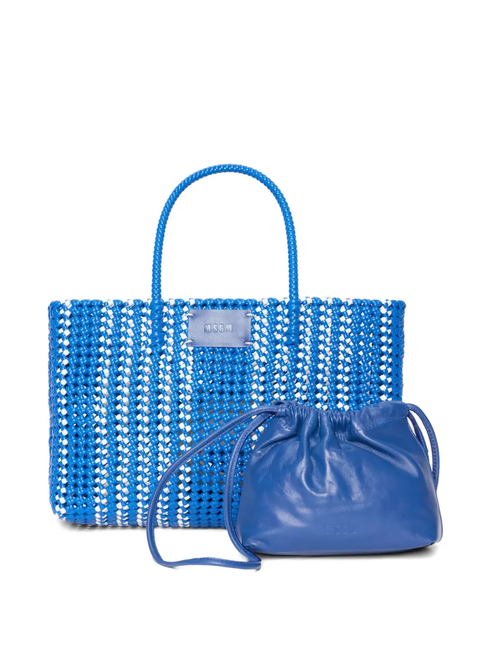 MSGM Shopper met logopatch Blauw