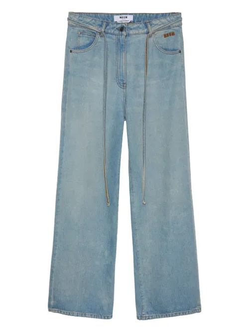 MSGM jean droit en coton - Bleu - MSGM - Modalova