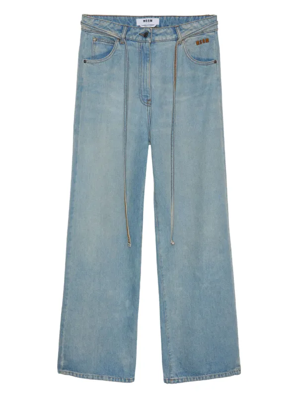 MSGM ストレートジーンズ | ブルー | FARFETCH JP