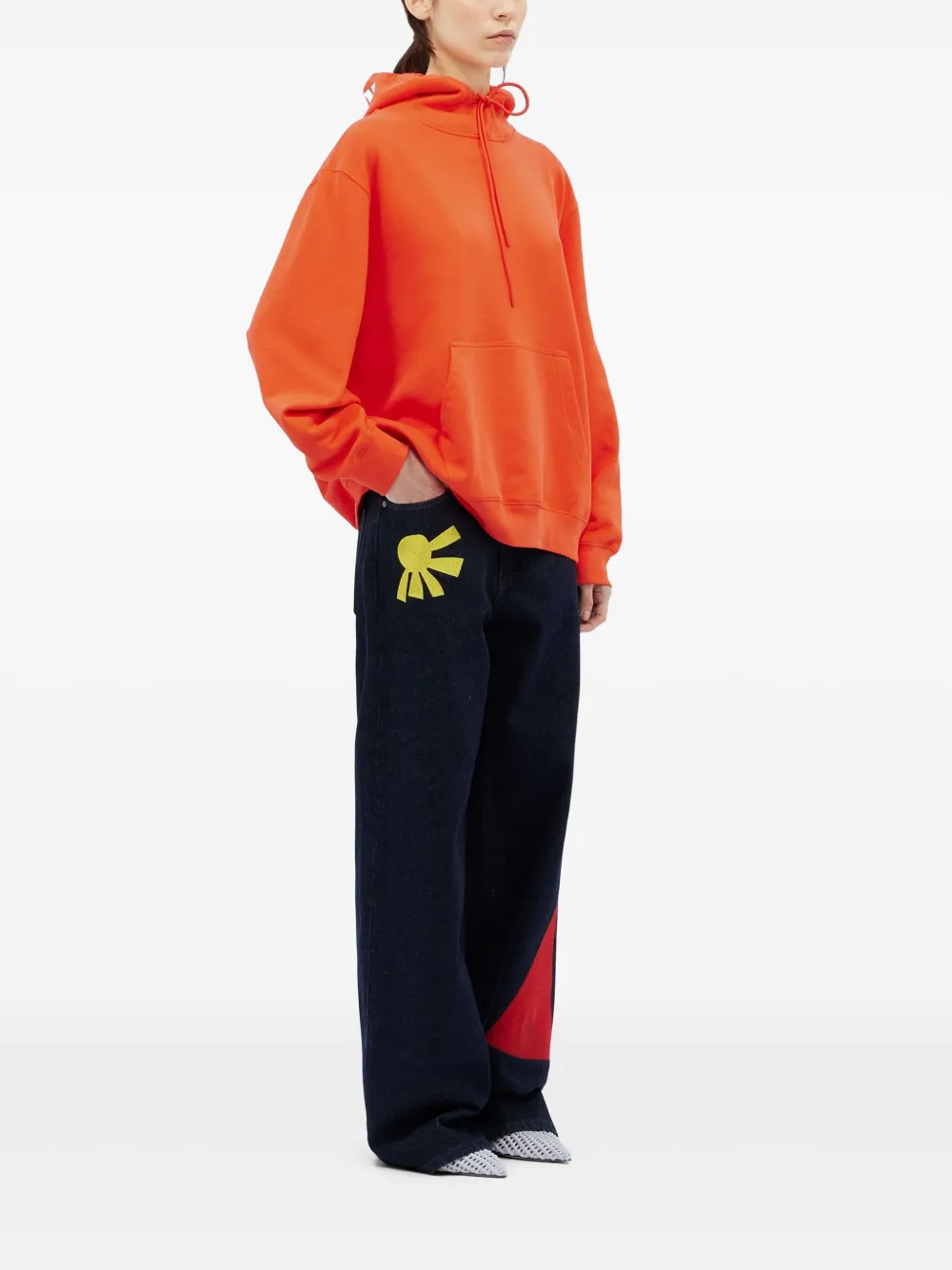 MSGM logo-print hoodie - Oranje