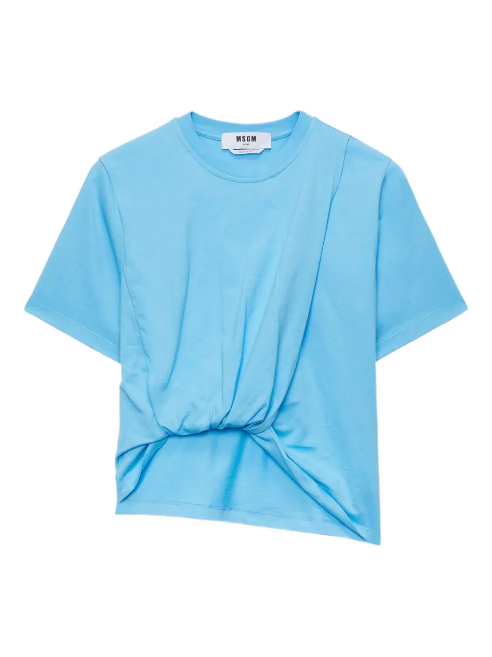MSGM twisted-detail t-shirt | Blue | Image 1