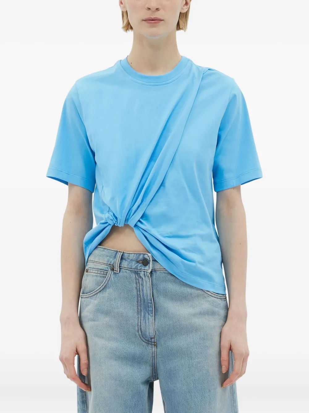 MSGM T-shirt met gedraaid detail Blauw