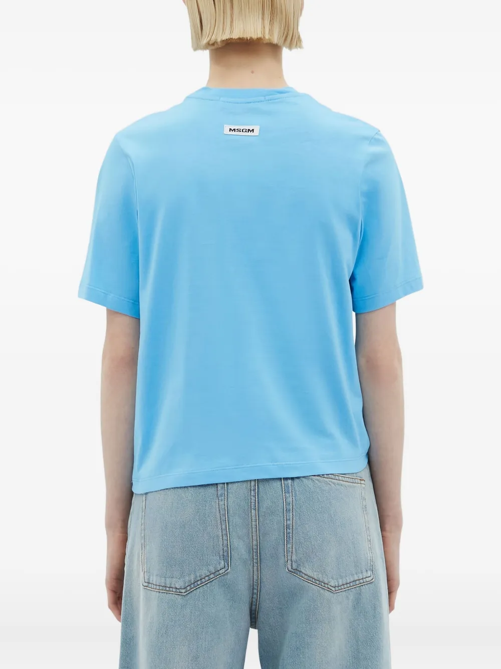 MSGM T-shirt met gedraaid detail Blauw