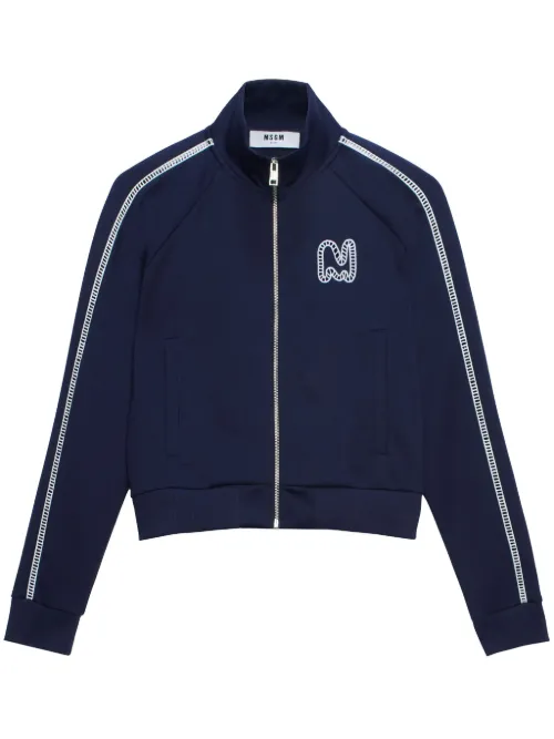 MSGM sweat à détail rayé - Bleu - MSGM - Modalova