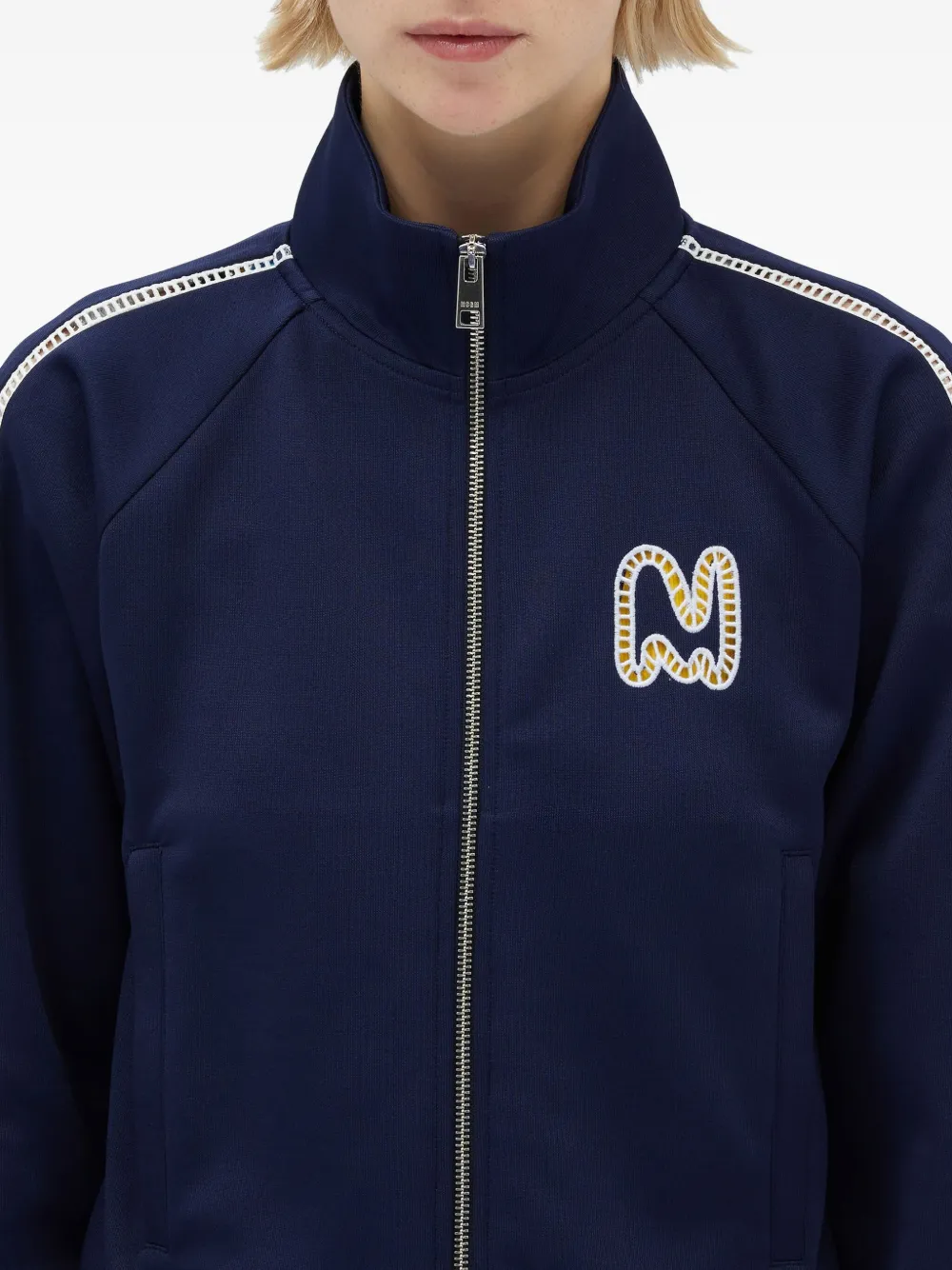 MSGM Sweater met gestreept detail Blauw