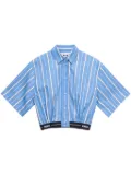 MSGM striped shirt - Blue