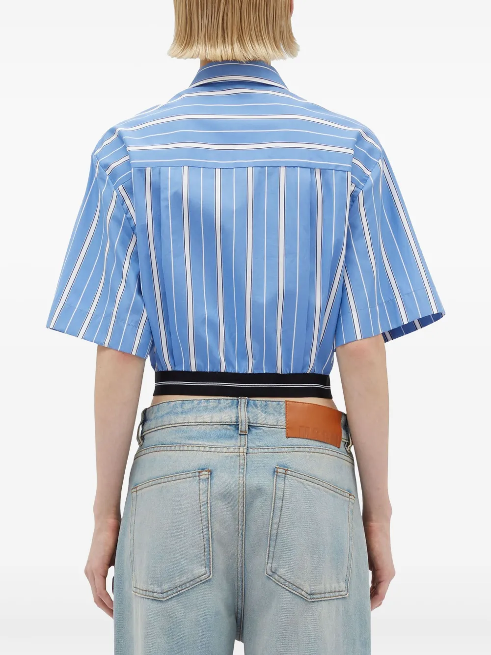 MSGM Gestreept blouse Blauw