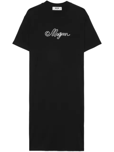 MSGM vestido con logo bordado