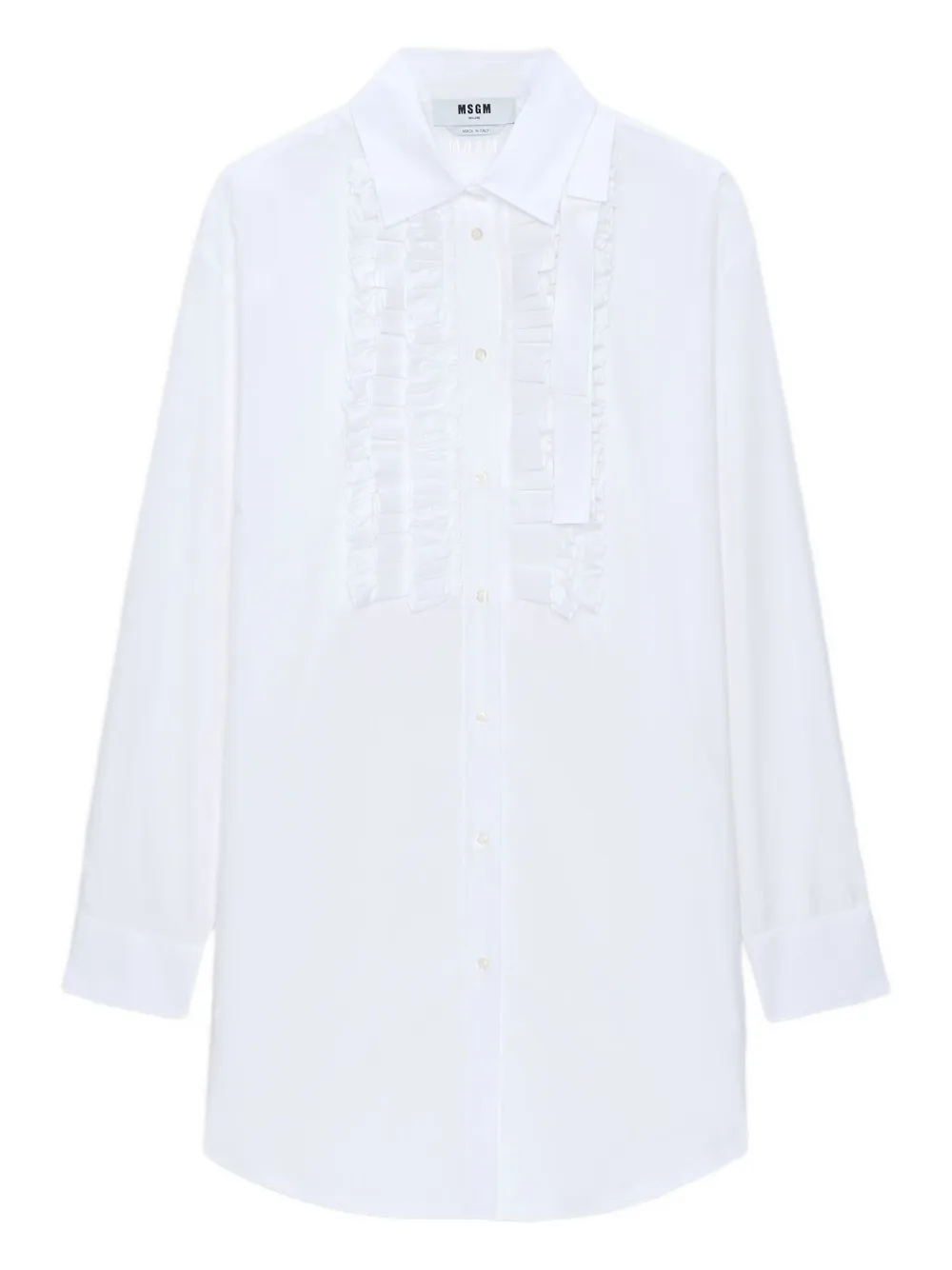 MSGM robe en coton à volants | blanc | Image 1