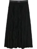 MSGM logo-waistband midi skirt - Black