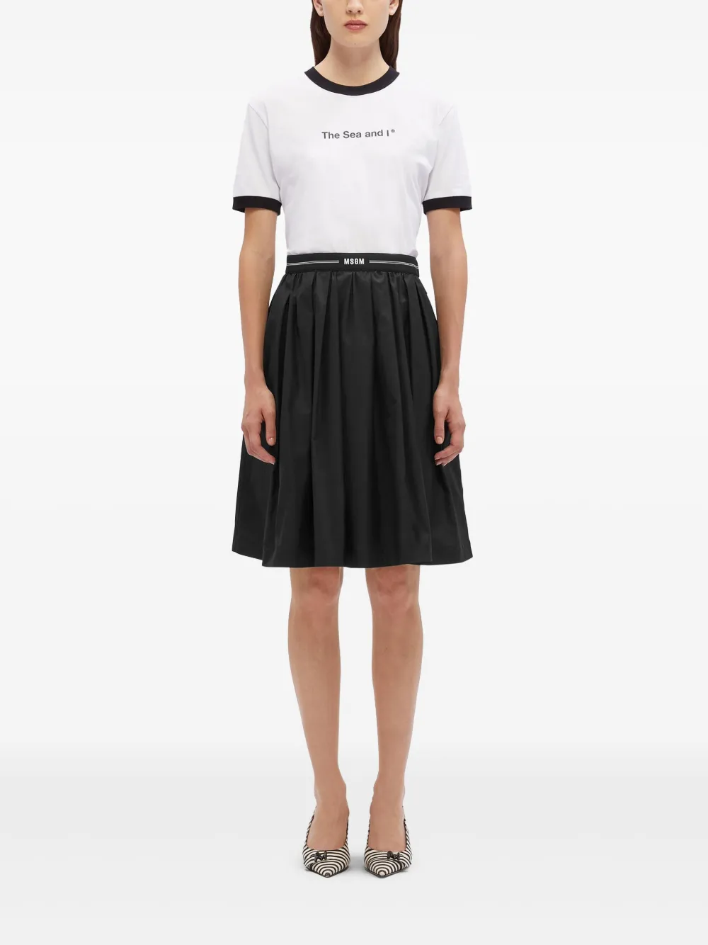 MSGM geplooide rok - Zwart