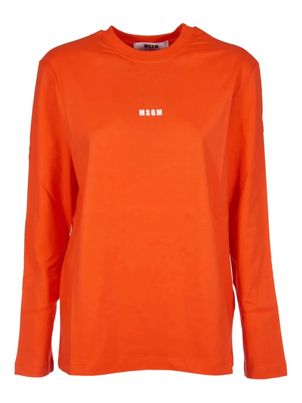 MSGM logo-embroidered long-sleeve T-shirt | Red | Image 1