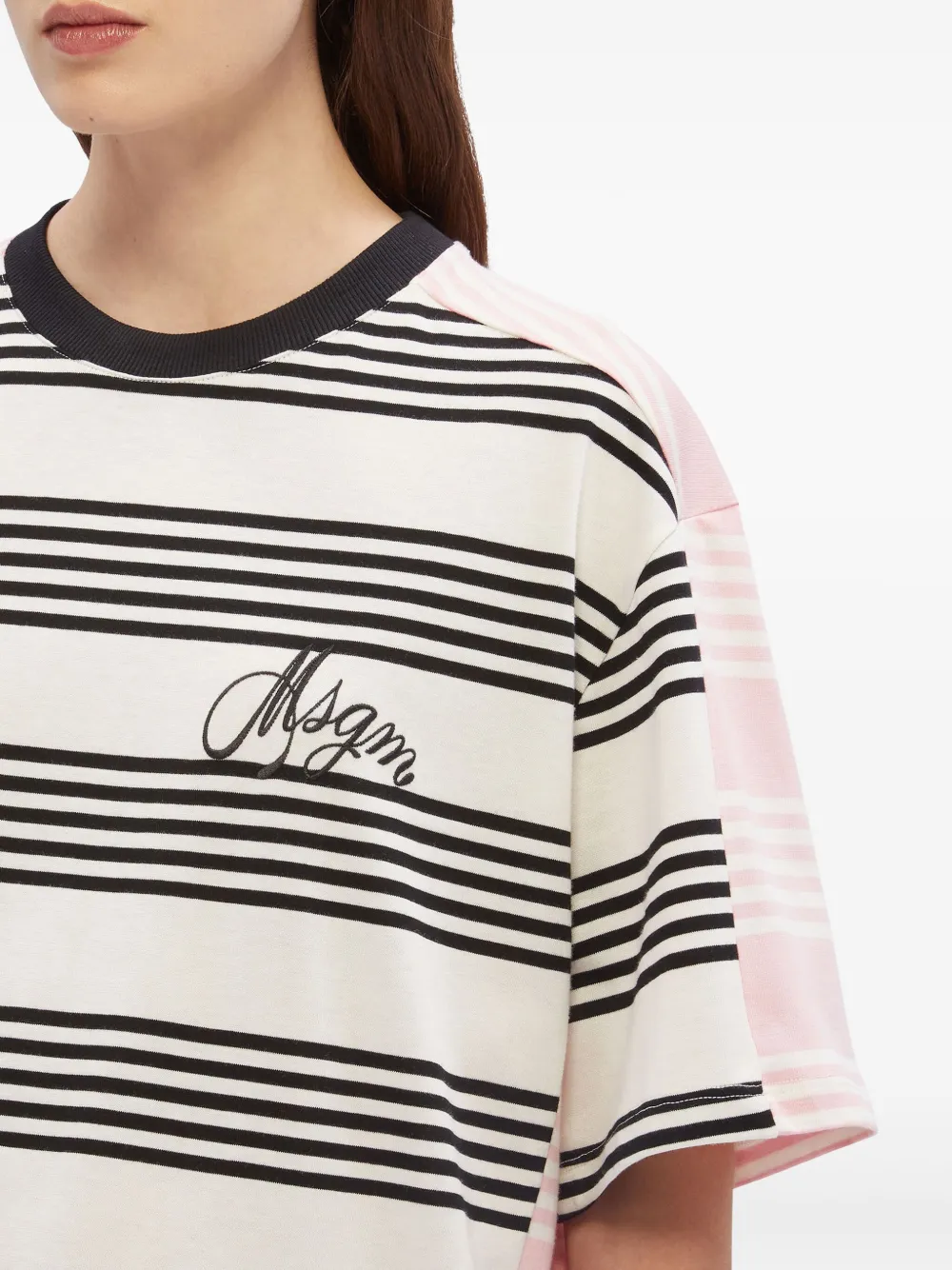 MSGM T-shirt met vlakken Beige