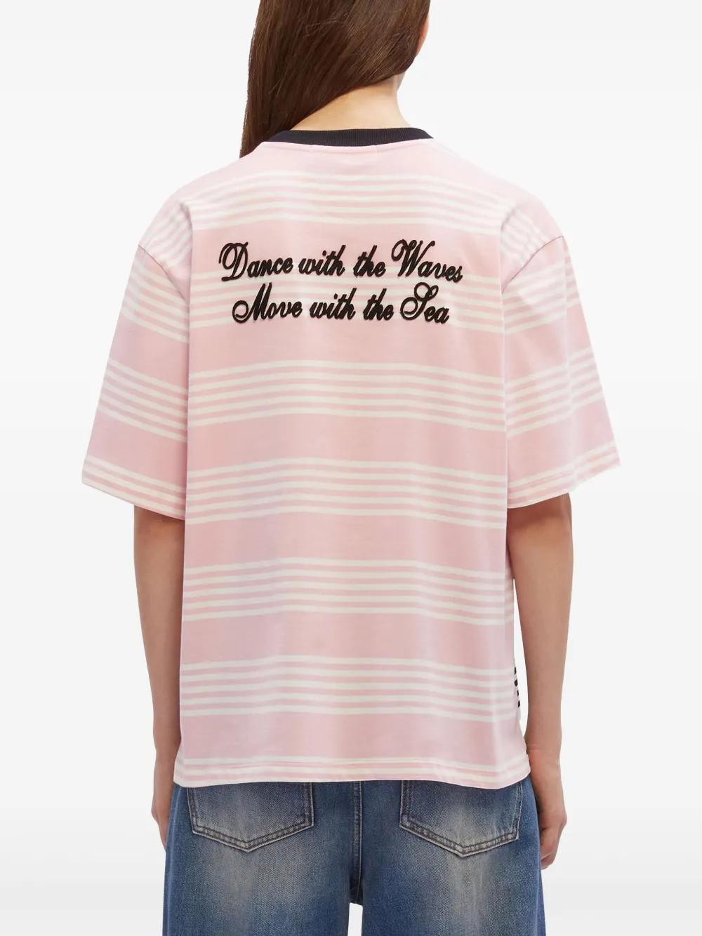 MSGM T-shirt met vlakken Beige