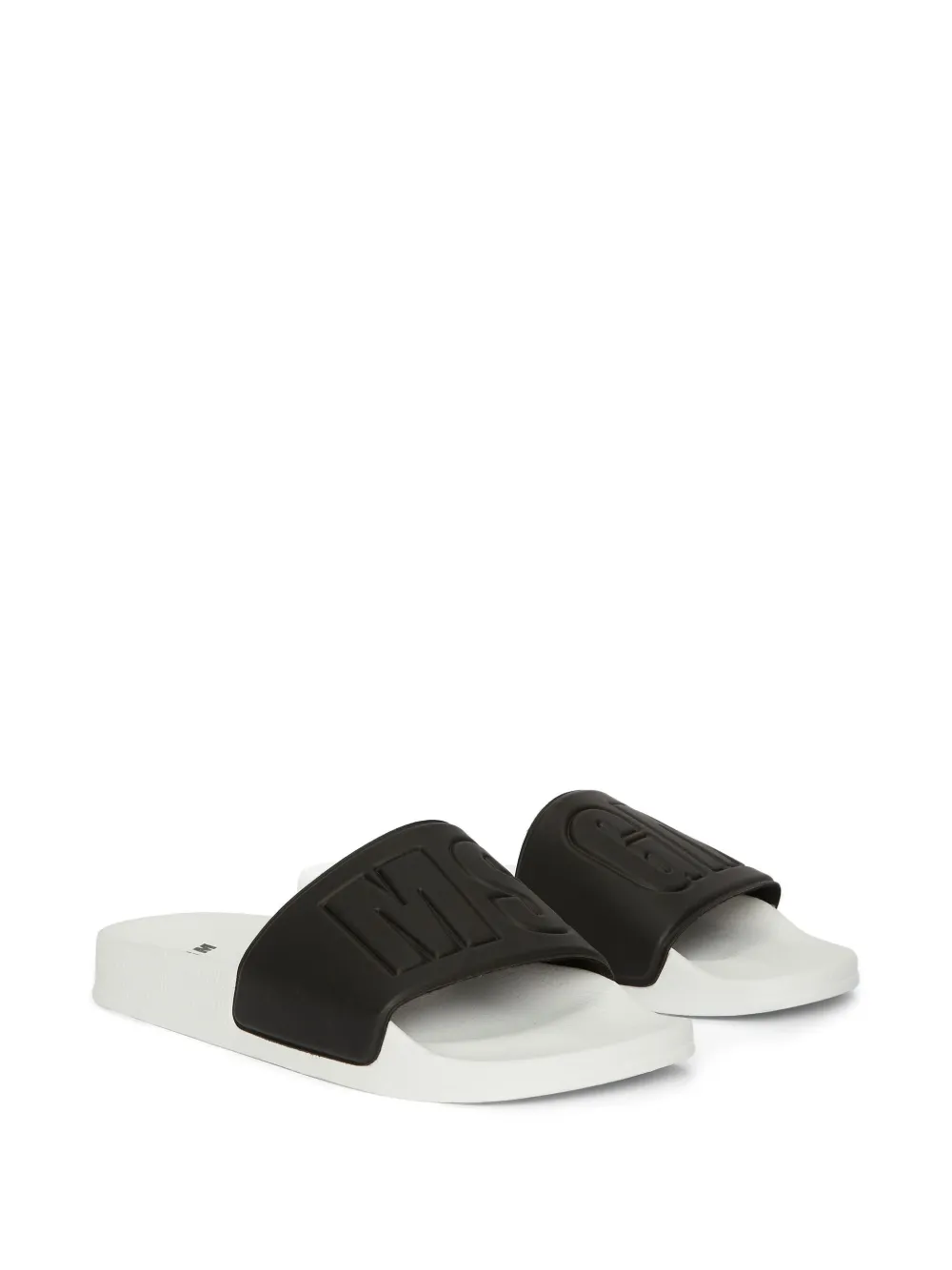 MSGM Slippers met logo - Zwart