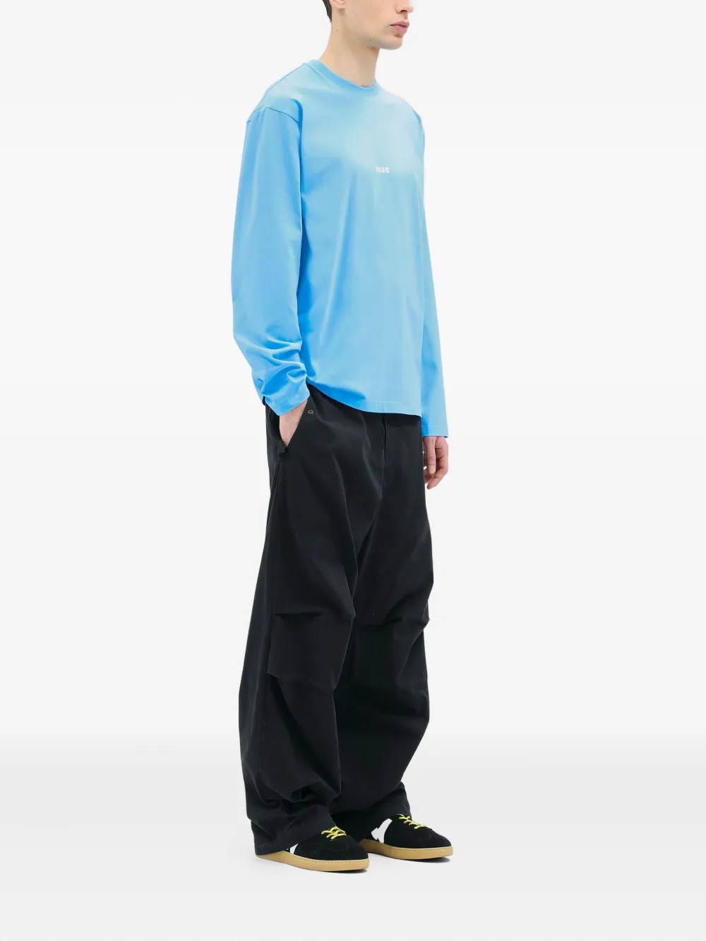 MSGM T-shirt met lange mouwen - Blauw
