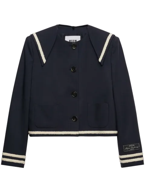 MSGM chamarra con ribete en contraste