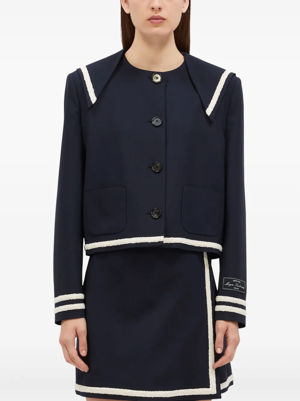 MSGM Jack met capuchon Blauw