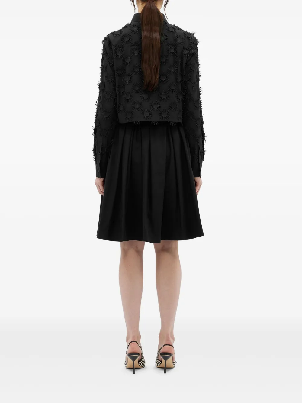 MSGM stretch-cotton skirt - Zwart