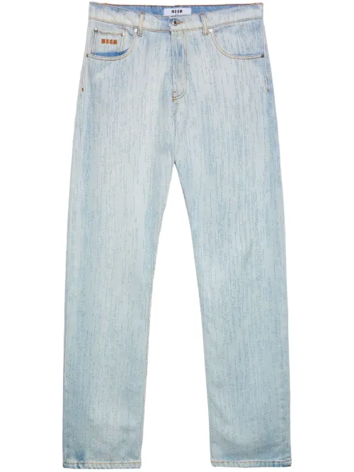 Jean à détails de coutures - MSGM - Modalova