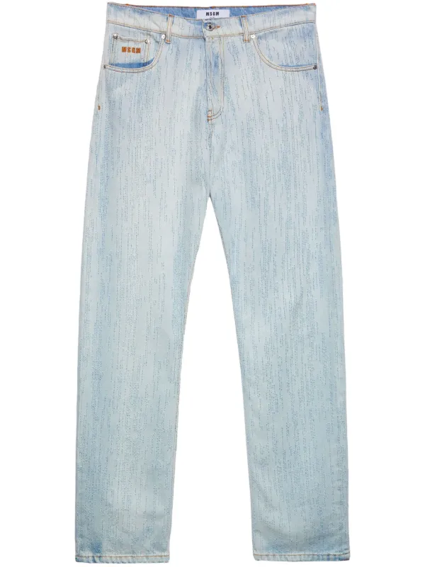 MSGM ステッチディテール ジーンズ | ブルー | FARFETCH JP
