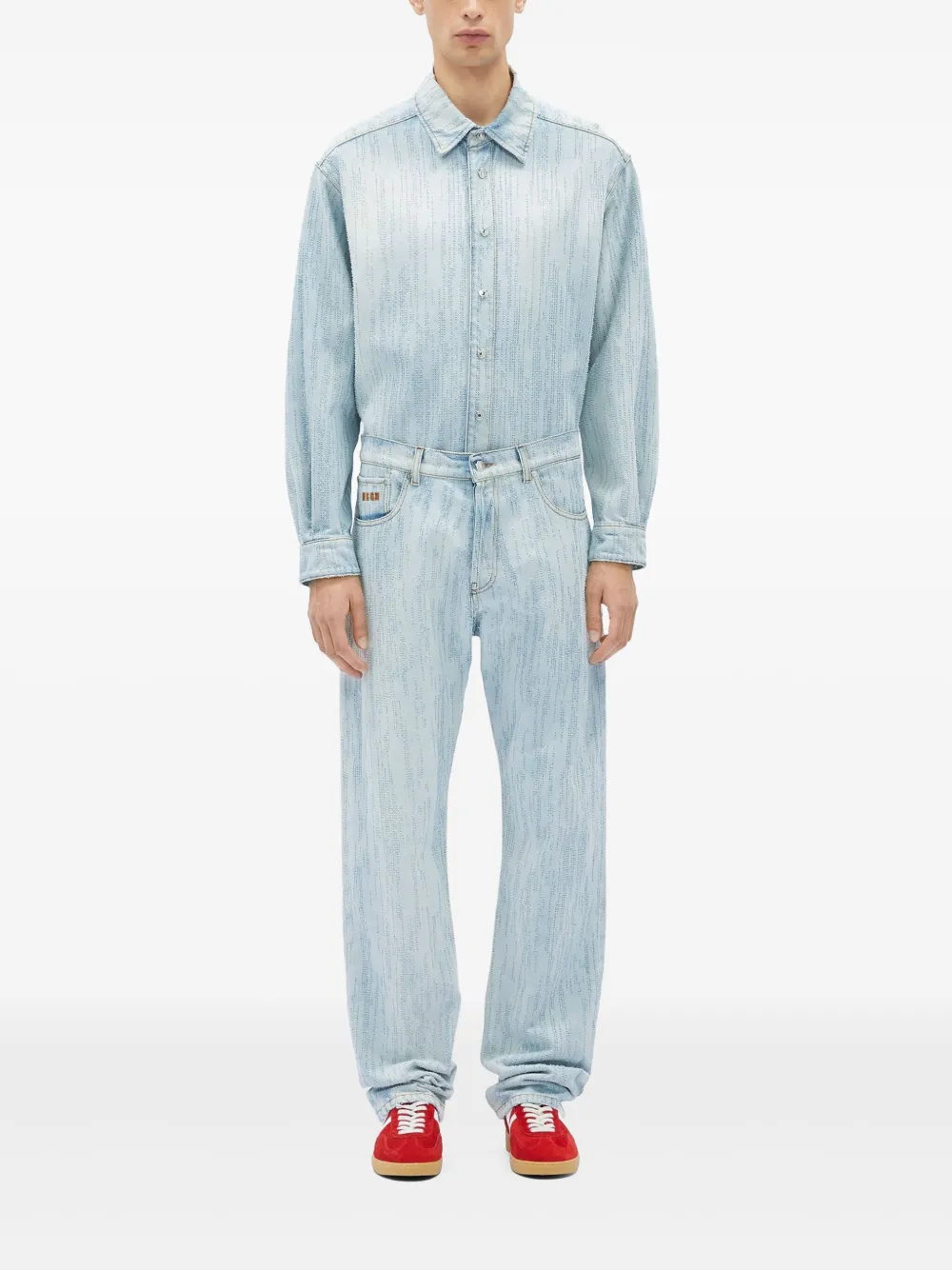 MSGM Jeans met stikseldetail - Blauw