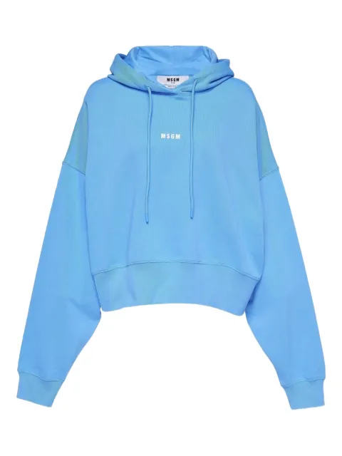MSGM logo-embroidered hoodie