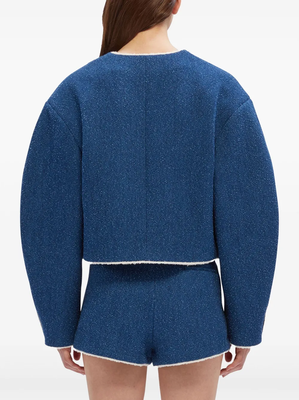 MSGM Jack met contrastafwerking Blauw
