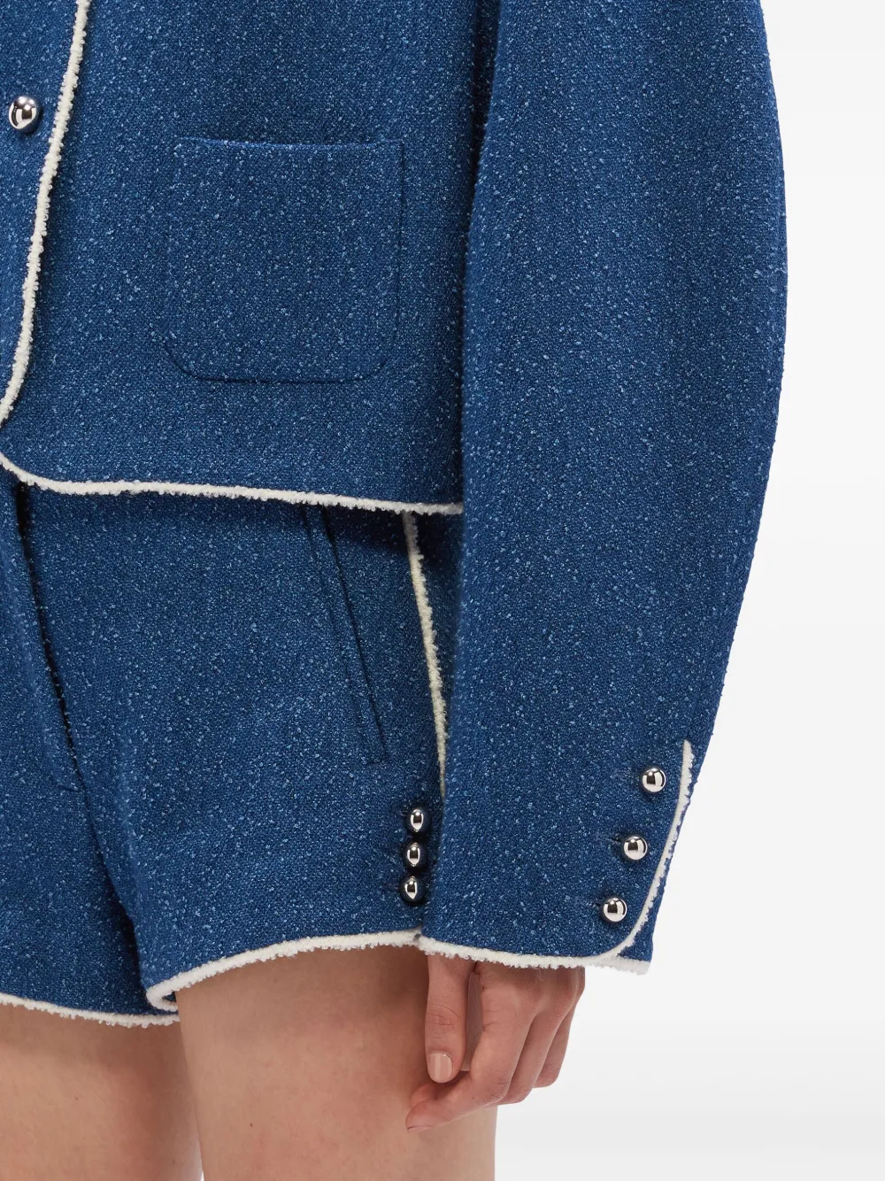 MSGM Jack met contrastafwerking Blauw