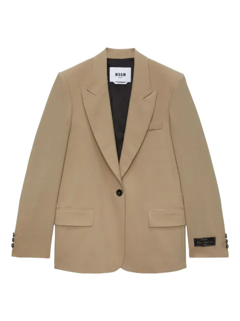 MSGM blazer con solapas de pico