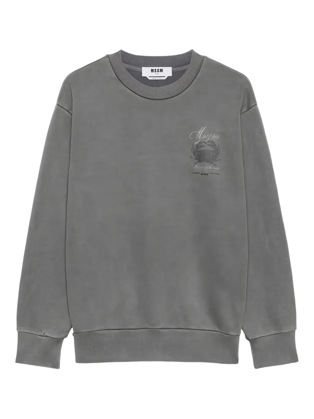 MSGM graphic-print sweatshirt | Grey | Image 1