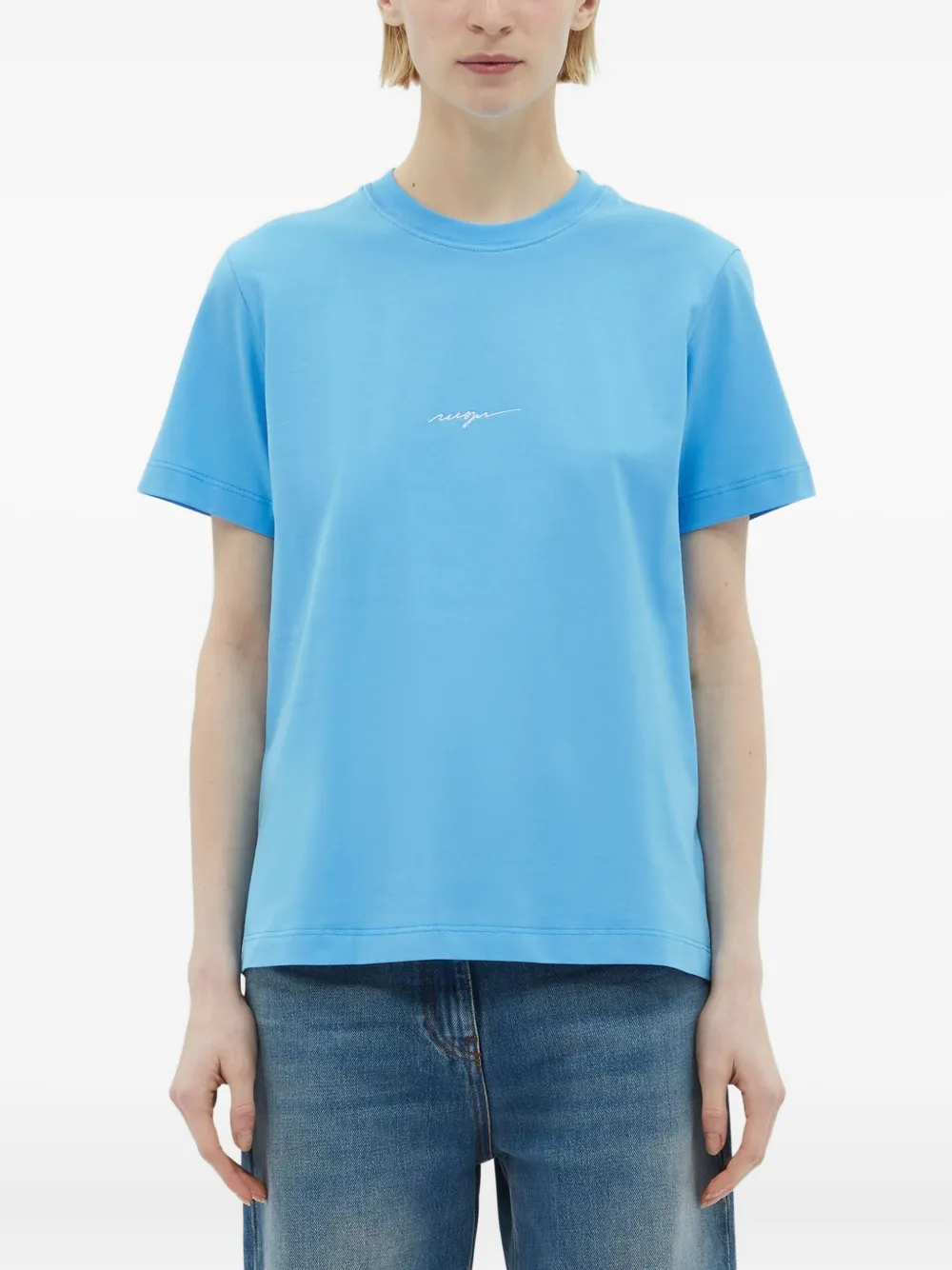 MSGM T-shirt met logo Blauw
