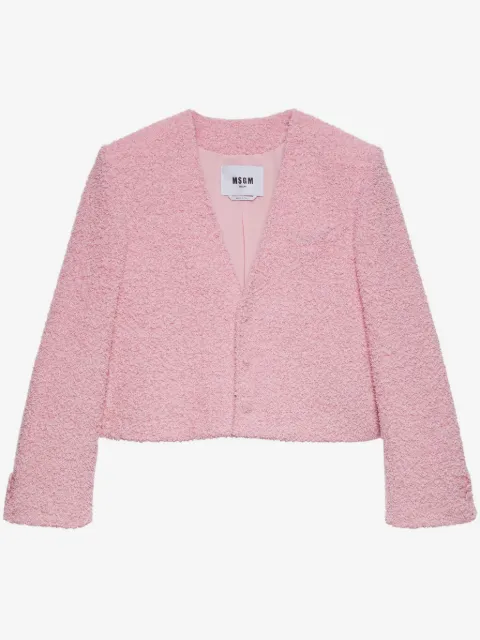 MSGM textured-knit jacket
