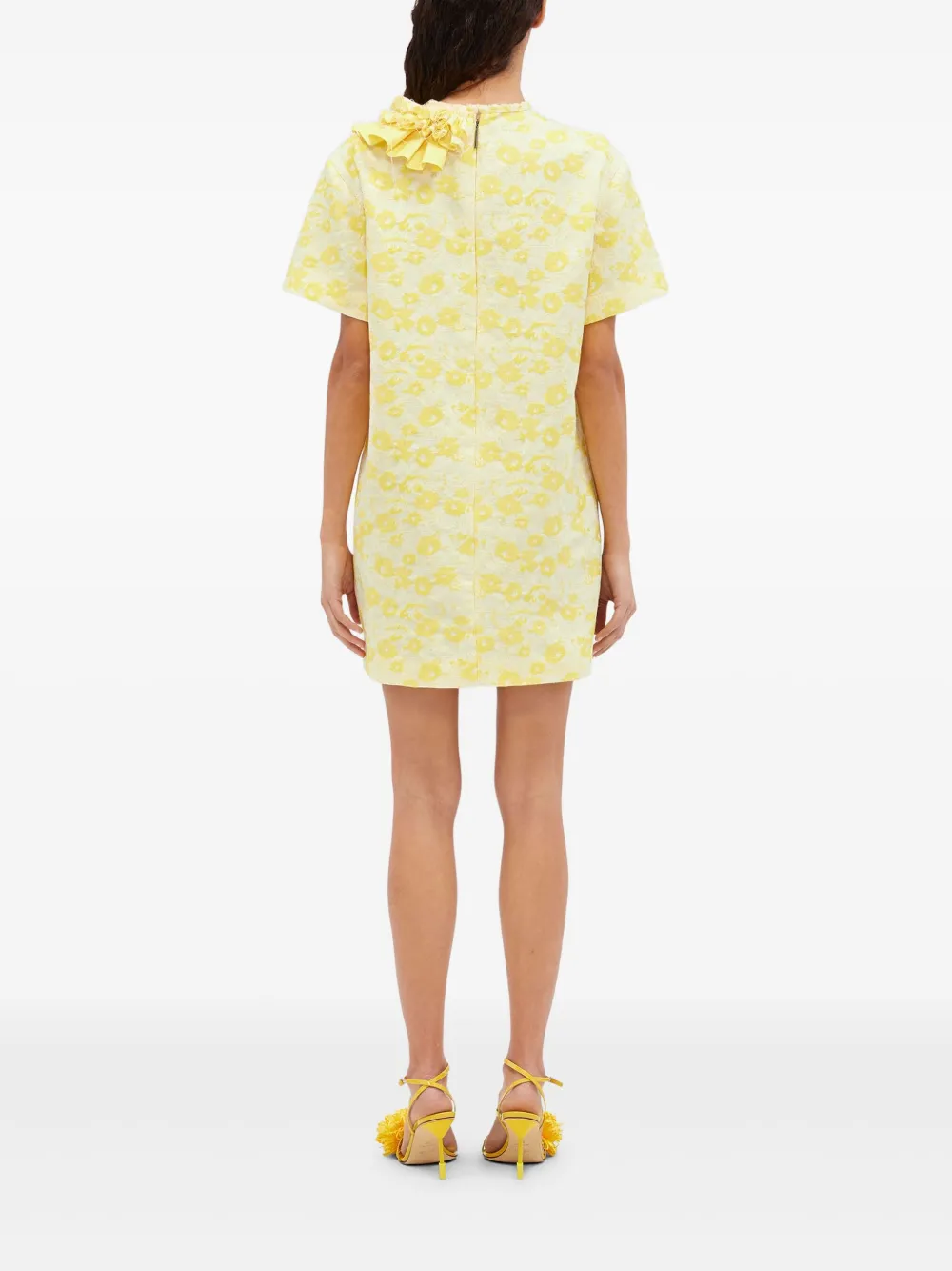 MSGM Jurk met bloemenprint Geel