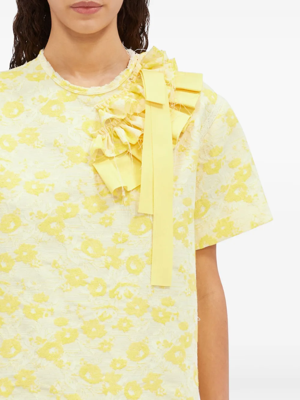 MSGM Jurk met bloemenprint Geel