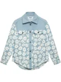 MSGM floral-print shirt - Blue