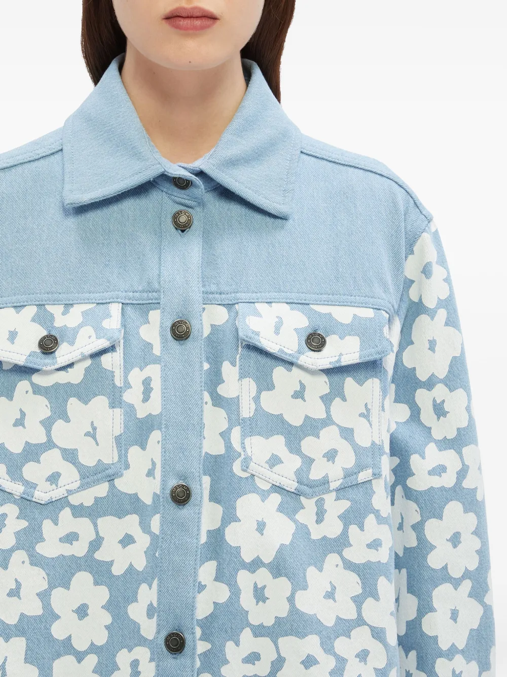 MSGM Blouse met bloemenprint Blauw