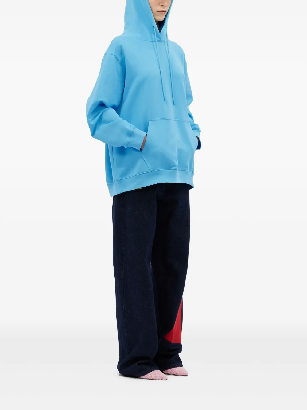 MSGM logo-print hoodie - Blauw