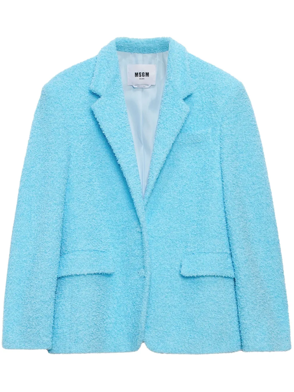 MSGM Blazer met textuur Blauw