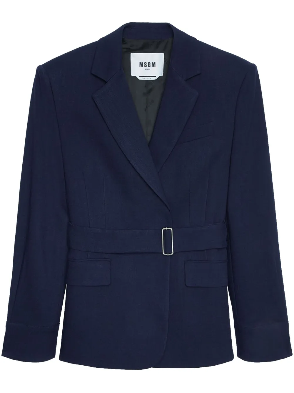 MSGM Blazer met ceintuur Blauw