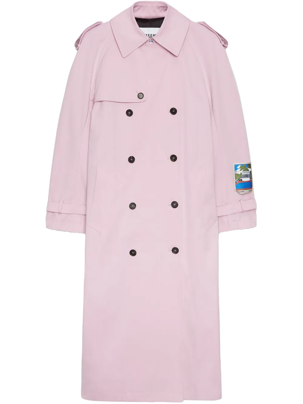 MSGM Lichtroze trenchcoat