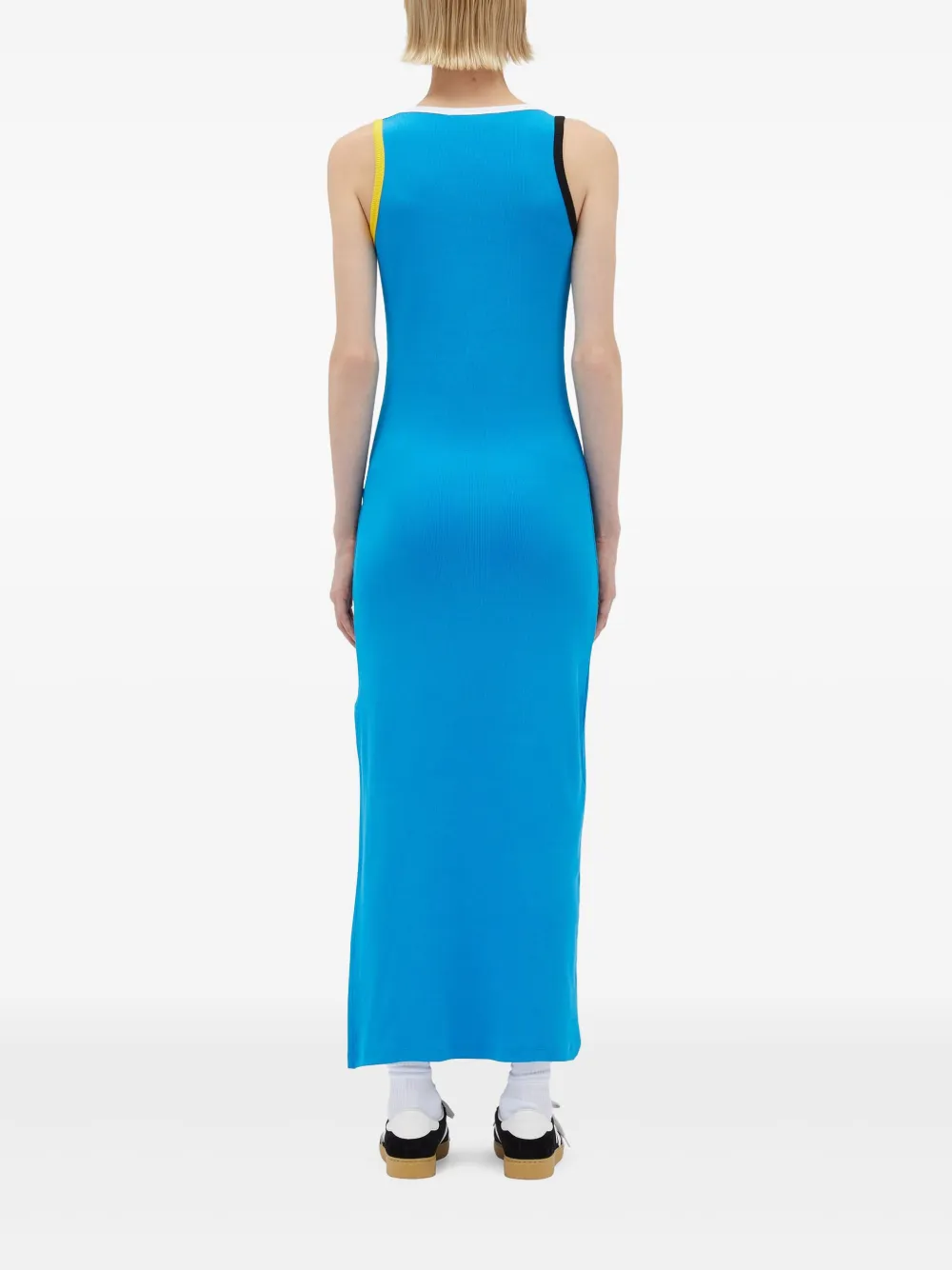 MSGM Maxi-jurk met logoprint Blauw