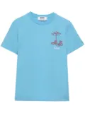 MSGM embroidered-motif T-shirt - Blue