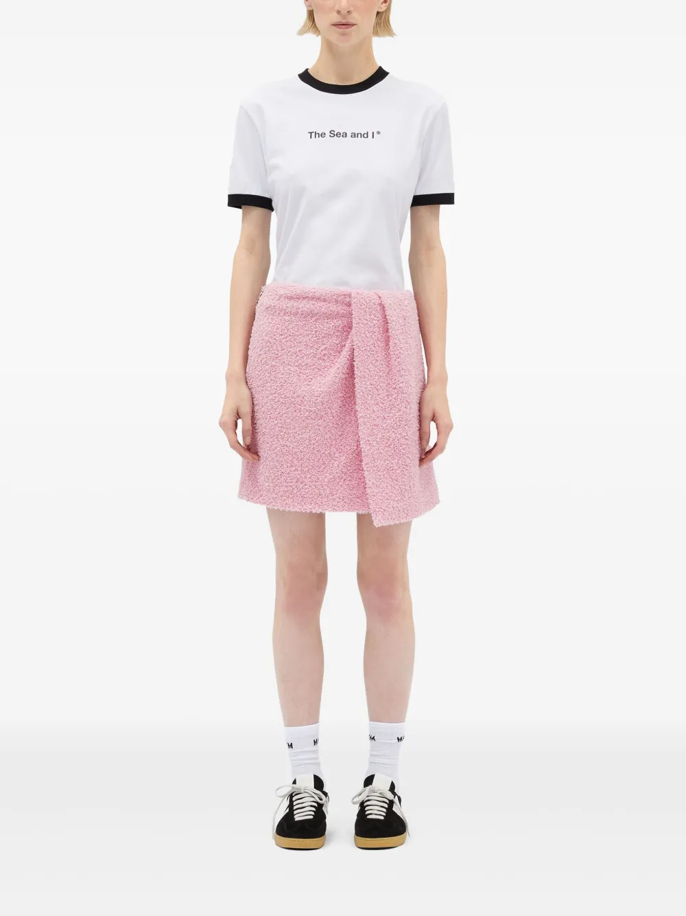 MSGM Gedrapeerde midi-rok - Roze