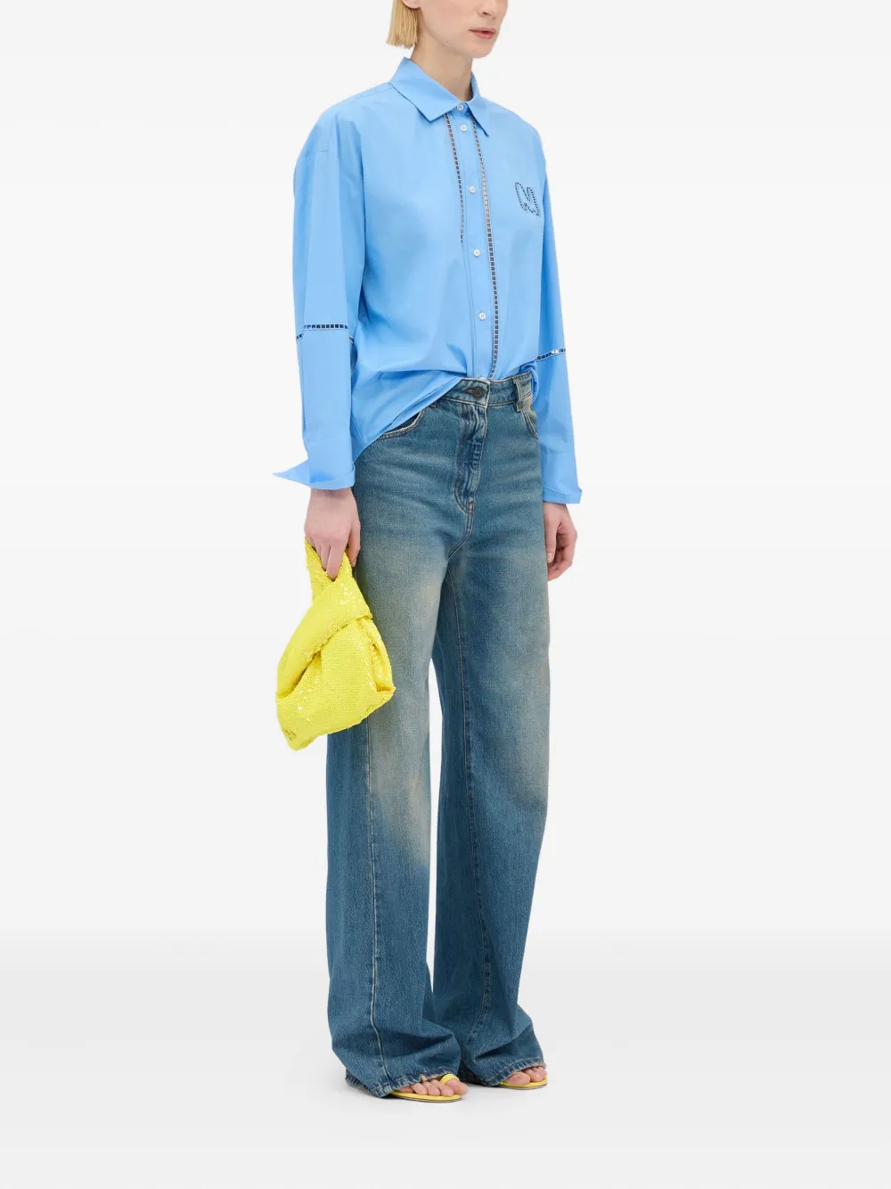 MSGM Katoenen shirt - Blauw
