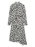 MSGM floral-print midi dress - Black