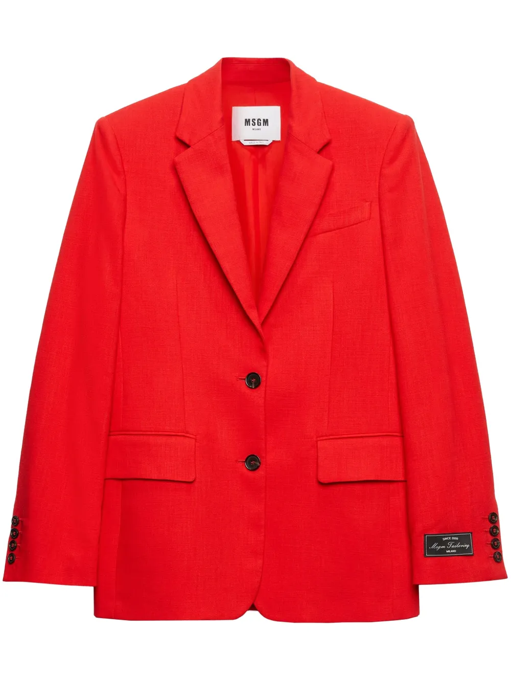 MSGM Blazer met enkele rij knopen Rood