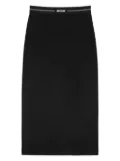 MSGM logo-band skirt - Black