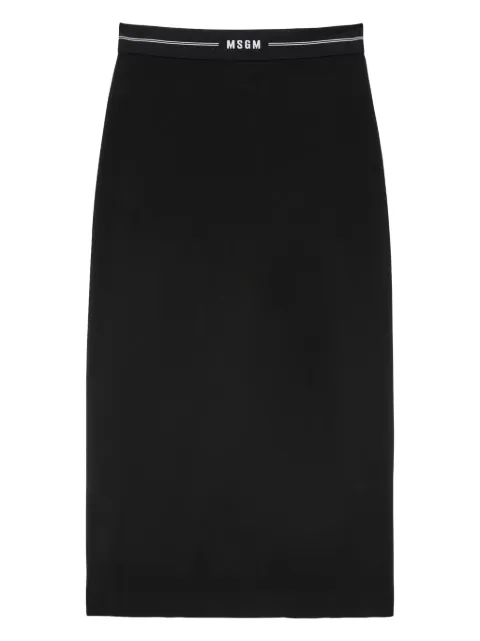 MSGM logo-band skirt