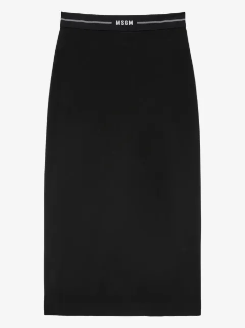 MSGM logo-band skirt